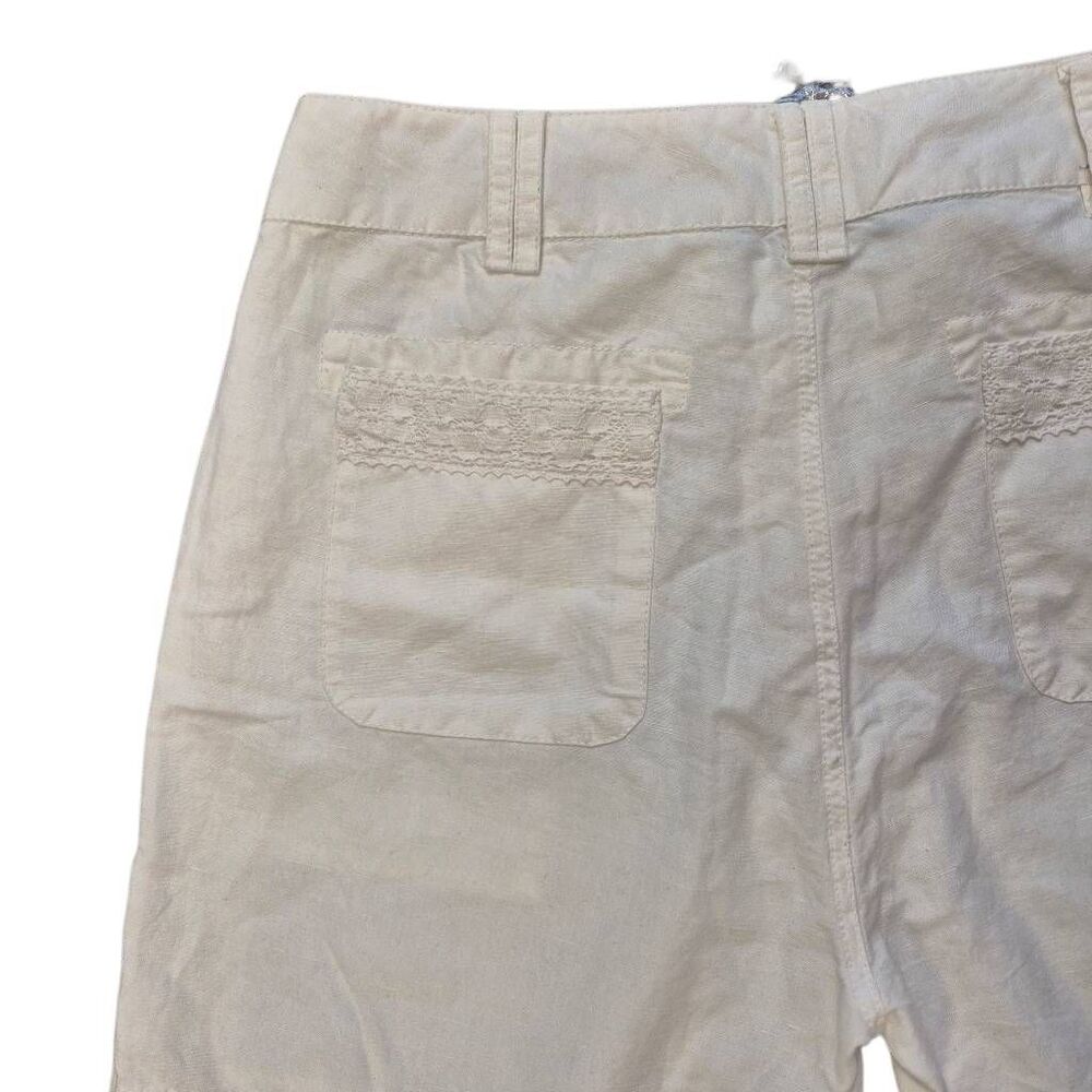 NWT Sundance White Organia Linen Blend Shorts w Lace Size 2 - Picture 4 of 13